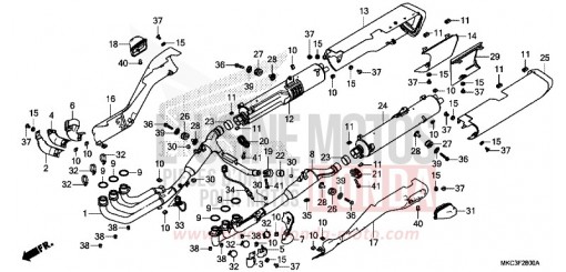 SILENCIEUX D'ECHAPPEMENT GL1800DAJ de 2018